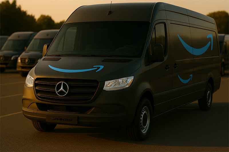 Amazon fleet of Mercedes Benz S