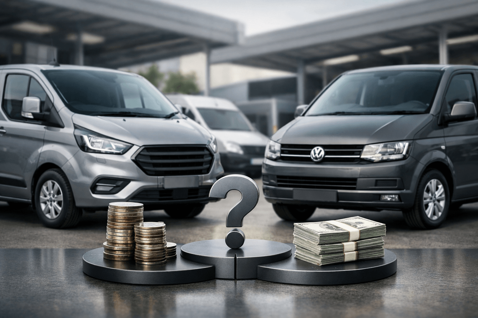 Ford Transit Custom vs Volkswagen Transporter: Which Sells for More?
